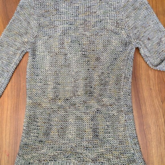 BCBG Maxazria Women's Med 2-Big Floral Button Green Loose Knit Cardigan Acrylic - Picture 14 of 16